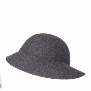 Zara Charcoal Gray Wool  Cloche Hat
